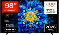 TCL 98P8L 4K UHD TV, QD Mini LED, Google TV, 98"